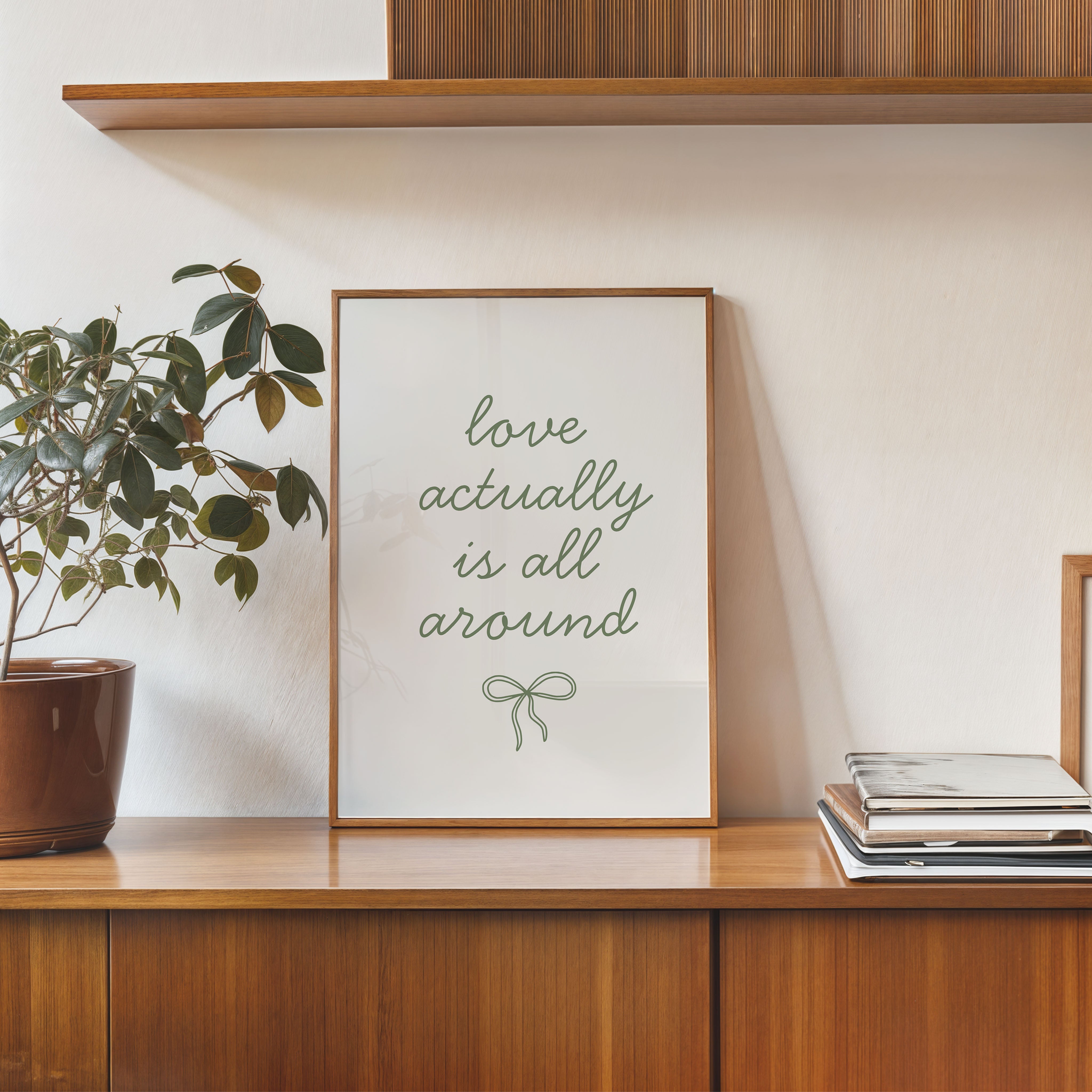 love actually is all around wall art romantic quote poster